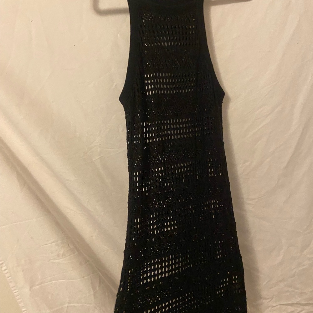 Forever 21 Black Mesh Knit Top